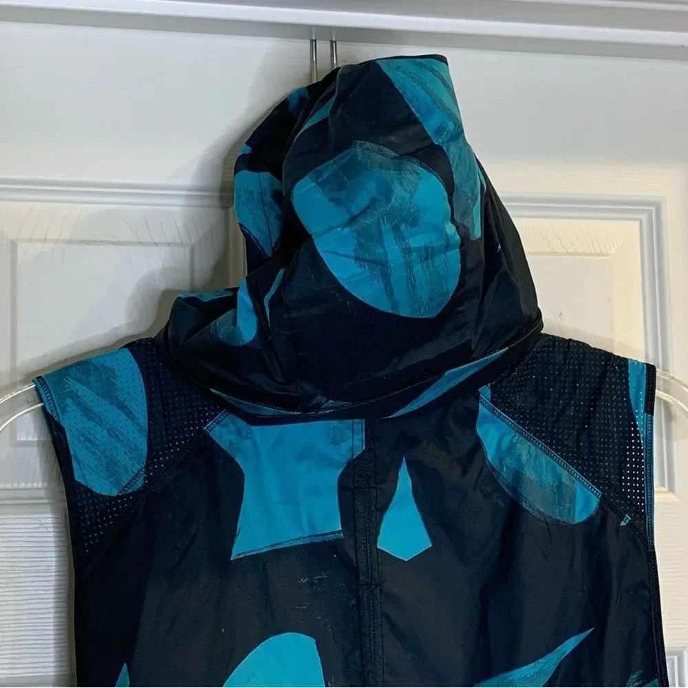 Lululemon Pack-It Vest Back Spin Stroke Peacock Blue Black Size 12